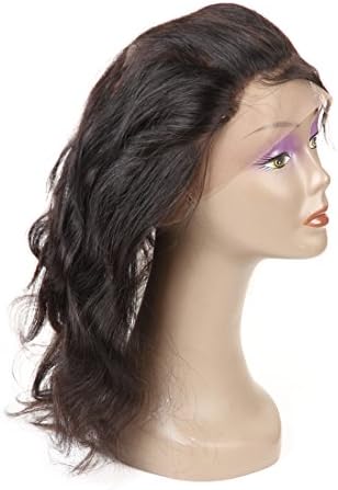 Freesia Hair Natural Hairline 360 Lace Frontal Closure With Baby Hair Virgin Human Hair Extension Brazilian Body Wave Full Lace Frontal Band Closure Bleached Knots Natural Black Remy Hair Weave