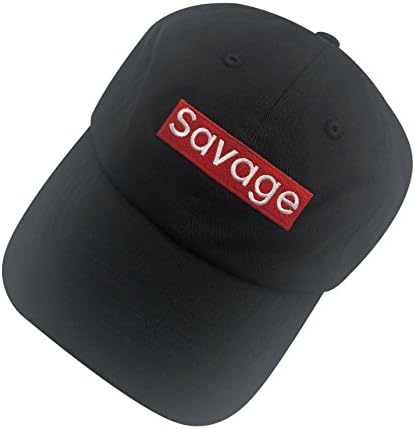qumeng zzk Savage Dad Hat Baseball Cap 3D Letters Embroidered Adjustable Snapback