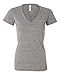 Bella + Canvas Womens 3.4 oz. Triblend Deep V-Neck (8435) -GREY TRIBLEN -XL