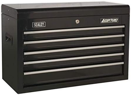 Sealey Ap225B Topchest 5 Drawer With Ball Bearing Runners - Black, White, 660mm x 305mm x 430mm - Image 3
