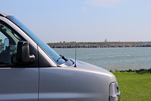 AntennaMastsRus - 2001-2006 Chrysler Sebring Convertible - 9" BLACK Custom Short Antenna Mast SPRING STEEL!!