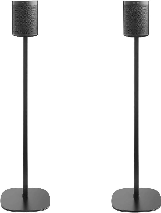 Cavus CSSOB | Pair Floor Stands for Sonos ONE, SL and Play:1 Speakers (Black)