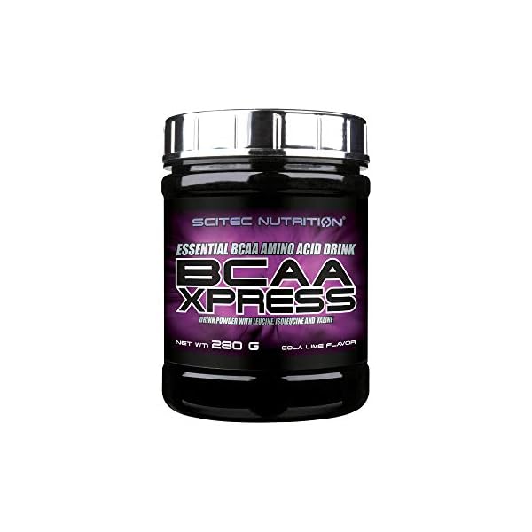Scitec-Nutrition-BCAA-Xpress-Essential-BCAA-Amino-Acid-Drink-Powder-with-Leucine-Isoleucine-and-Valine-280-g-Cola-Lime Scitec Nutrition BCAA-Xpress, Essential BCAA Amino Acid Drink Powder, Sugar-Free, Gluten-Free and Lactose-Free, 280 g…