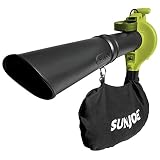 Sun Joe SBJ603E 13-Amp 240 MPH 3-in-1 Electric Blower/Mulcher/Vacuum, Green