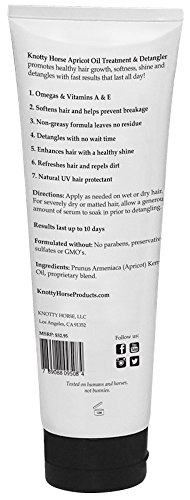 image for Knotty Horse Apricot Oil Detangler | Made with Real Apricot Oil | Non-