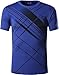 jeansian Men's Sport Quick Dry Short Sleeves T-Shirt Tees Tops LSL133a Blue XL