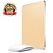 Nulaxy Aluminum Mouse Pad Non-Slip Rubber Base and Micro Sand Blasting, Gold