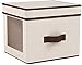 Household Essentials China Plate Storage Box, Holds 12 Dessert Plates or Bowls, Windowed Panel, Sturdy Frame and Reinforced Handles, Felt Cushions, Fully Removable Lid