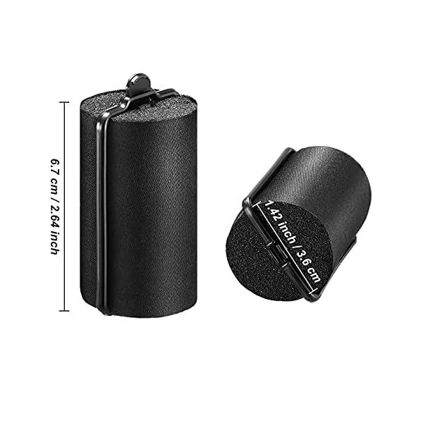 60 Pieces Satin Foam Sponge Hair Rollers Soft Foam Hair Styling Curlers Flexible Hairdressing Curlers Black Perm Rods…