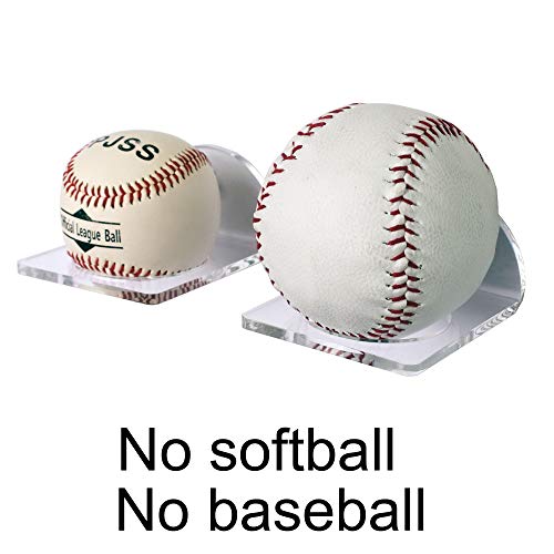 YYST Acrylic Baseball Softball Display Memorabilia Wall Mount Wall Holder Wall Rack Wall Bracket for Collectibles - No Baseball Included (5)