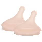 Suavinex Zero.Zero Adaptable Flow Asymmetrical Silicone Nipple, 2 Pack (0m+), Medium