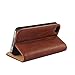 iPhone 4 case,iPhone 4s wallet Case, Wallet Leather Folio [ Slim Fit ] [ Heavy Duty Protection ] Soft TPU Back Kickstand Case for iPhone 4 / 4s with Magnetic Closure and Wrist Strap - Brown