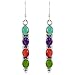 Turquoise & Gemstones Earrings in Sterling Silver 925 (Multi)