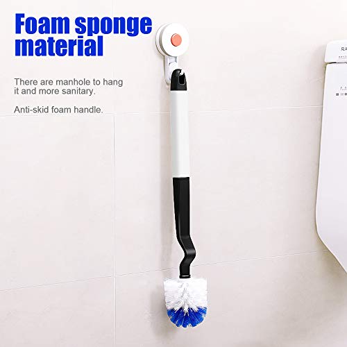 Masthome Toilet Brush Set with Holder & 3 Brush Heads for Bathroom Toilet Deep Cleaning Easy Storage Toilet Cleaning Brush - Thumbnail 6