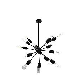 LIGHTDAMY Sputnik Chandeliers Black, Modern