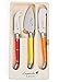 Laguiole By FlyingColors Butter Knife Spreader Cheese Knife Set, with Wooden Gift Holder, 3 Pieces (Multicolor)