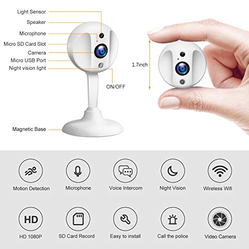 Mini Spy Camera Wireless Hidden Cameras WiFi Tiny Home Indoor Security