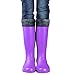 Anzermix Women's Fleece Cable Knitted Liners Rain Boot Socks (M, Gray)
