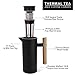 Hastings Collective Thermal Coffee Carafe 40 Oz - Stainless Steel Double Walled Vacuum Insulated Carafe - 1 Liter Thermal Coffee Pot Thermos, Travel Size Beverage Dispenser with Tea Infuser (Black)