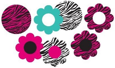 Zebra Boutique Party - Pink &amp; Zebra Print Table Scatter Confetti Pieces x 12