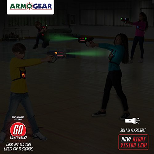 ArmoGear Infrared Laser Tag Guns and Vests - Laser Battle Mega Pack Set of 4 - Infrared 0.9mW (Certified Refurbished) - Thumbnail 5