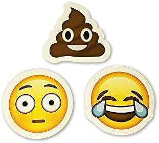 Amazon Com I Em Ji 15 Big Emoji Stickers Each Over 2 Tears Of Joy Monkeys Faces Poo Set 3