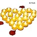 4Abby Realistic Bright Flameless LED Tea Light Candles, Bright, Flickering, Battery Powered Fake Candles, Unscented Tealights, Pack of 24