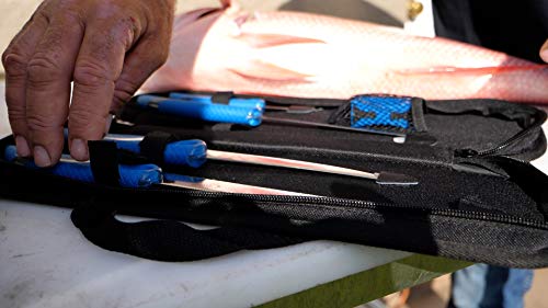 Cuda Anglermesser und Schärfer - Set, Edelstahl , 6-teilig, 18133, Blau – Bild 7