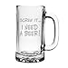 Fineware Screw It. I Need a Beer - Funny Glass Beer Mug - 16 ounce Etched Libbey Mug