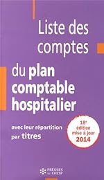 Liste des comptes du plan comptable hospitalier