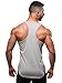 Dri Fit Microfiber Bodybuilding Stringer Tank Top Y-Back Racerback, Medium, Silver