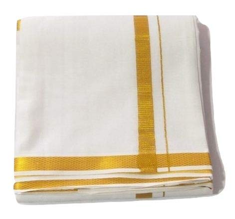 Sabdarishi border Cotton dhoti for men/Dhoti with towel/Dhoti with angavastram/Panjakejam dhoti 9x5