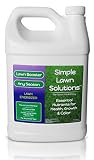Commercial Gallon Lawn Energizer Nutrients - Grass Micronutrient Booster with Nitrogen, Iron - Natural Liquid Turf Spray Concentrated Fertilizer- Any Grass Type - Simple Lawn Solutions (1 Gallon)