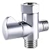 KES SOLID Brass T-adapter with Shut-off Valve, 3-way Tee Connector for Handheld Bidet 15/16" and G 1/2 Polished Chrome, K1018-CH primary