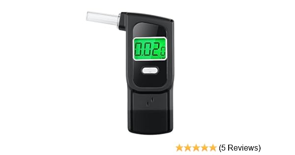 Amazon.com: Professional Breathalyzer, Portable Digital Alcohol Tester Detector with 5 Mouthpieces: Health & Personal Care