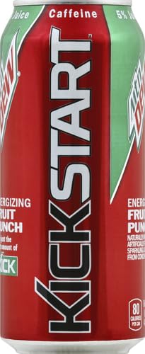 MOUNTAIN DEW KICKSTART ENERGY DRINK, FRUIT PUNCH, 16 OZ (PACK OF 1)