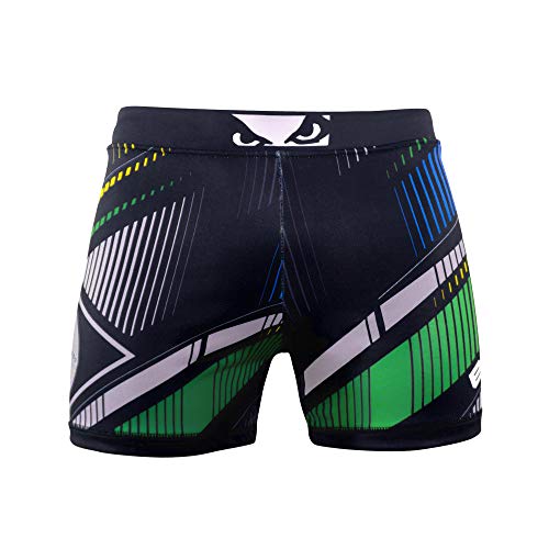Bad Boy Brasil Polyester Competition MMA Mixed Martial Arts Vale Tudo Shorts (Large) Black