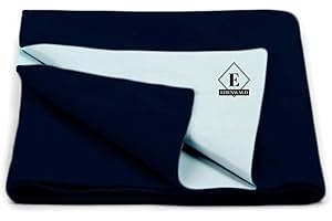 Edenwald Crib Mattress Protector Dry Sheet, Waterproof Bed Protector Sheets, Reusable Rubber Sheets for Children, Adults & Pet, Leak Proof Mats for Home, Outdoor & Travel (Medium 30"x40") (Navy Blue)