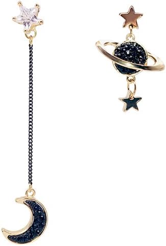 INACY Earrings Women Studs， Ladies Star Earrings Moon Asymmetry Jewellery Gifts for Women