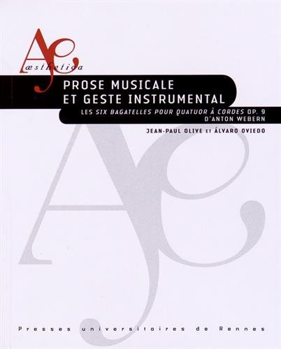 Prose musicale et geste instrumental