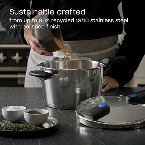 Fissler Stainless Steel Vitaquick Pressure Cooker with Glass Lid, For
