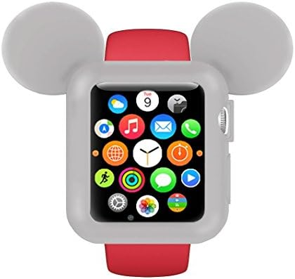 Apple Watch Case 38mm,Lambergroup iWatch Protective Case Soft Flexible Apple Watch Cover Shockproof Cute Cartoon Bumper Case for Apple Watch Series 3(2017) Series 2 Series 1 -- Gray/38mm
