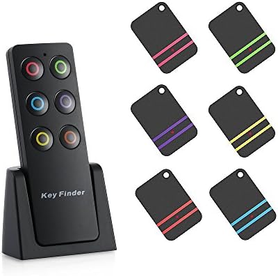 Key Finder,WMTGUBU 6 Receivers Wireless RF Item Locator Key Tracker Anti-lost Alarm Keychain with 1 RF Transmitter for Item Locator Keychain luggage,Phone,Purse Tracer Locator,Tag Alarm,Pet Dog Cat Tr