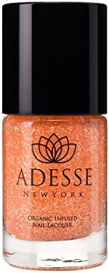Adesse New York Organic Infused Glitter Nail Polish- Iced Tangerine 11ml