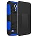 Galaxy S4 Case, Zenic(TM) Hybrid Dual Layer Armor Defender Full-body Protective Case Cover with Kickstand & Belt Clip Holster Combo for Samsung Galaxy S4 i9500 (Dark Blue)