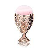 Mermaid Fish Makeup Brush Fishtail Bottom Brush Powder Blush Foundation Cosmetic Brushes Tool 1pcs (rose gold)