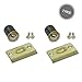 Qualihome Drive-in Closet Door Ball Catch, with Strike Plate (2 Pack Brass)
