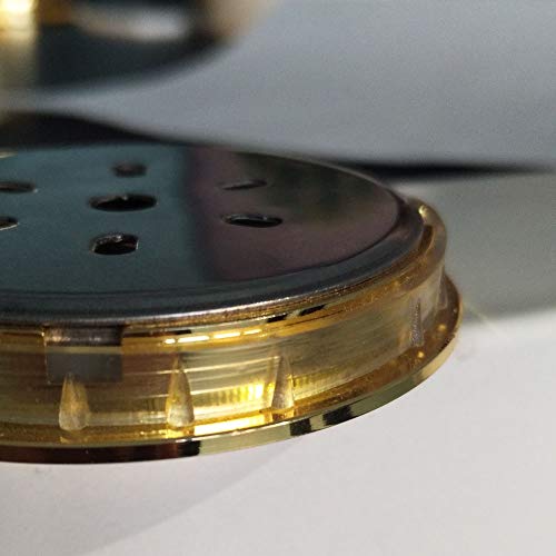 REMIGHTELY BRIGHT Cigar Hygrometer - Precision Round Glass Pointer Hygrometer for Metal Cigar Box/Cigar Cabinet, Diameter 2in and Gold