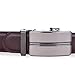 Vbiger Men's Leather Belt Sliding Buckle 35mm Ratchet Belt Black
