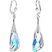 Body Candy Handcrafted Silver Plated Aurora Inspire Dangle Earrings Created with Swarovski Crystals